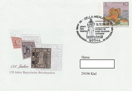 Deutschland Ganzesache Umschlag Bad Frankenhausen Mit Privatenzudruck Zella Mehlis 1999 150 Jahre Bayerische Briefmarken - Privé Briefomslagen - Gebruikt