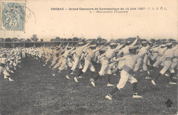 CPA 16 COGNAC GRAND CONCOURS DE GYMNASTIQUE 1907 MOUVEMENTS D'ENSEMBLE - Cognac