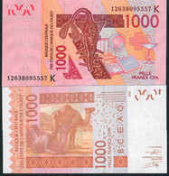 W.A.S. SENEGAL P715Kl 1000 FRANCS (20)12  2012 Signature 39   UNC. - États D'Afrique De L'Ouest