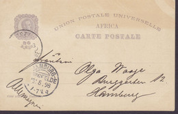 Portuguese Africa (Uprated) Postal Stationery Ganzsache Entier Vasco Da Gama Centenario 1898 HAMBURG Borgfelde (Arr.) - Portugiesisch-Afrika