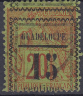 GUADELOUPE : ALPHEE DUBOIS SURCHARGE & PIQUAGE DECALES N° 8 OBLITERATION LEGERE - Used Stamps