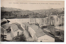 Mortagne : Inondation Du 27 Février 1906 - Romaine Sous L'eau - Mortagne Sur Sevre