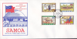 Samoa 1992 FDC Cover 30th Anniversary Of Independence Complete Set - Samoa