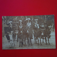 CARTE PHOTO ANE CONSCRITS LIEU A IDENTIFIER - Donkeys