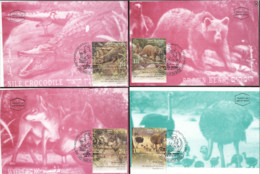 Israel 2005, Animals, Crocodile, Bear, Wolf, Emu, 4Maximum - Maximum Cards