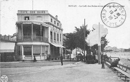 17-ROYAN-LE CAFE DES BAINS ET VUE DE LA GRANDE CONCHE - Royan