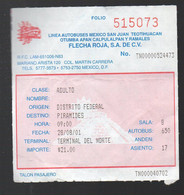 Mexico (Mexique) Ticket Autobus  (PPP29414) - Mondo
