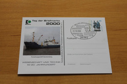 Deutschland; Forschungsschiff Senckenberg, Tag Der Briefmarke 2000 Wilhelmshaven - Private Postcards - Used