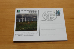 Deutschland; Windkraftanlagen, Tag Der Briefmarke 2000 Heide - Postales Privados - Usados