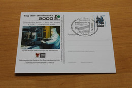 Deutschland; TU Cottbus, Tag Der Briefmarke 2000 Cottbus - Privatpostkarten - Gebraucht