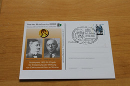 Deutschland; Nobelpreis Für Physik, Tag Der Briefmarke 2000 Berlin - Private Postcards - Used