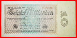 • ONE SIDE: GERMANY ★ 10000000000 MARK 1923 CRISP! LOW START ★ NO RESERVE! - 10 Mrd. Mark