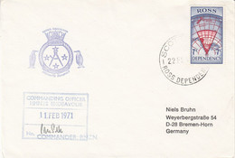 Ross Dependency 1971 Cover Scott Base Ca  22 FE 1971 (52365) Si Cd Officer HMNZS Endeavour - Andere & Zonder Classificatie