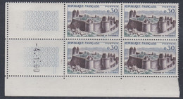 France N° 1236  XX : Fougères, En Bloc De 4 Coin Daté Du  8 . 12 . 60 ,   Sans Trait Sans Charnière,  TB - 1960-1969
