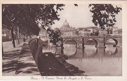 Roma - Il Tevere, Ponte S. Angelo E S. Pietro - Fiume Tevere