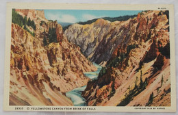 28335 Yellowstone Canyon From Brink Of Falls - Yellowstone