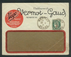N° 488 Perforé EVG (Etablissements Vermot Gaud ) Sur Enveloppe Morteau Le 28 4 1941 - Other & Unclassified
