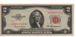 USA   $2 Bill  (dated 1953 A)  ,   RED SEAL   Serie  1953 A   (FR1511 -  P380a)   XF - Billetes De La Reserva Federal (1928-...)