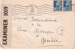 ALGERIE 1943 LETTRE CENSUREE DE ALGER - Storia Postale