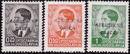 MONTENEGRO – PARTIGIANI DI LOVCEN 323 ** 1941 – Francobolli Di Jugoslavia Con Effige Di Re Pietro 0,25, 0,50, 1 Dinaro D - Sonstige & Ohne Zuordnung