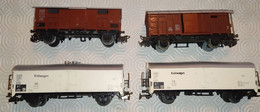 HO MARKLIN Lot De 4 Wagons Couverts Des FS, DB, SBB CFF - Güterwaggons