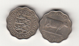 Guernsey Coin 3d (1/4 Shilling) 1959 Thick Coin Format - Guernesey