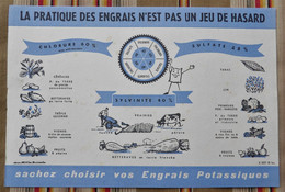 Ancien Buvard D'Ecole PUBLICITAIRE  Engrais Potassiques Illustrateur - Agriculture