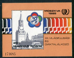 HUNGARY 1985 Youth And Student Games Block MNH / **.  Michel Block 1790A - Unused Stamps