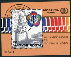 HUNGARY 1985 Youth And Student Games Block Used  Michel Block 1790A - Gebruikt