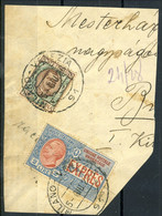 Regno 1925-26 Sass. Espresso N. 13 Lire 2 Su Grande Frammento Con N. 77 Floreale Lire 1 Cat. € 1100 Se Busta Intera - Exprespost