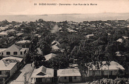 Madagascar - Diégo-Suarez - Panorama, Vue Rue De La Marne - Edition E. Chatard - Carte N° 20 Non Circulée - Madagascar