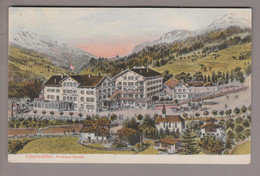 CH GR Churwalden Kurhaus Krone 1912-07-29 Chrom-Litho Guggenheim #2933a - Churwalden