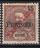 Portugal Guinee 1915 "D. Carlos I Republica" Provisorio 15 Reis Condition MNG Mundifil Guinee #169 - Portugiesisch-Guinea