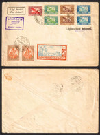 BRIDGE Tisza River Shepherd AERO SZEGED Airplane Biplane Hungary 1925 Par Avion Air Mail LABEL CINDERELLA VIGNETTE - Briefe U. Dokumente