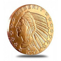 USA 2009 Indian Chief Head 999 Fine Incuse Copper Bar - 1 Std. Ounce - UNCIRCULATED - Other - America