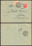 Unknown INCONNU Vignette Label YUGOSLAVIA Registered Cover Letter SOCIAL INSURANCE OFFICE Sombor Vojvodina 1954 KULA - Officials