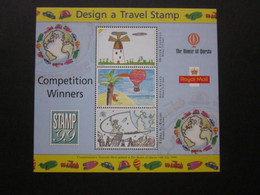 1999 THE ROYAL MAIL/THE HOUSE OF QUESTA DESIGN A TRAVEL STAMP COMPETITION SOUVENIR SHEET. ( 02095 ) - Cinderellas