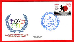 Armenien/Armenie/Armenia 2021, XXXII Summer Olympic Games “Tokyo-2020”, Japan, Mount Fuji - FDC - Eté 2020 : Tokyo