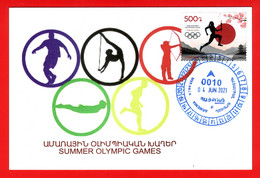 Armenien/Armenie/Armenia 2021, XXXII Summer Olympic Games “Tokyo-2020”, Japan, Mount Fuji - Card Maximum - Sommer 2020: Tokio