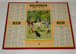 1964 ANNEE BISSEXTILE CALENDRIER ALMANACH DES PTT, COMMENTAIRES DE CHASSE, OBERTHUR, ARDENNES 08 - Groot Formaat: 1961-70