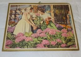 1962 CALENDRIER ALMANACH DES PTT, HORTENSIAS AUX HALLES DE PARIS, OBERTHUR, ARDENNES 08 - Groot Formaat: 1961-70