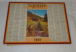 Grand format : 1941-60 - 1960 CHAT CALENDRIER POSTE ALMANACH DES