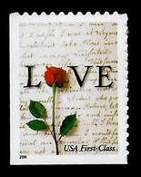 USA, 2000, Scott #3496, Rose On Love Letter (34c) Non-denominated, Booklet Single,  MNH, VF - Unused Stamps