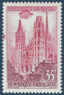 France 1957 Cathedrale De Rouen N°1129b** Probablement La Plus Belle Variété Type Des Gravés Modernes ! RRR Signé CALVES - Unused Stamps