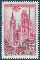 France 1957 Cathedrale De Rouen N°1129** Probablement La Plus Belle Variété Type Des Gravés Modernes !! RRR Signé CALVES - Unused Stamps