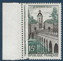 France 1957 Le Quesnoy N°1106** Superbe & Important Pli D'accordéon RR Sur Moderne Signé CALVES - Unused Stamps
