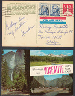USA - 1973 - Cartolina Viaggiata Riproducente Tre Vedute Del Parco Nazionale Di Yosemite, Come Da Immagine. - Yosemite