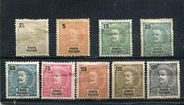 Ponta Delgada 1897-1905 Yt 13-14 16 19 23-24 28-29 31 * - Ponta Delgada