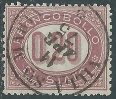 1875 REGNO SERVIZIO DI STATO USATO 20 CENT - RE31-8 - Dienstzegels