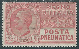 1927-28 REGNO POSTA PNEUMATICA 35 CENT MH * - RE9-6 - Pneumatic Mail